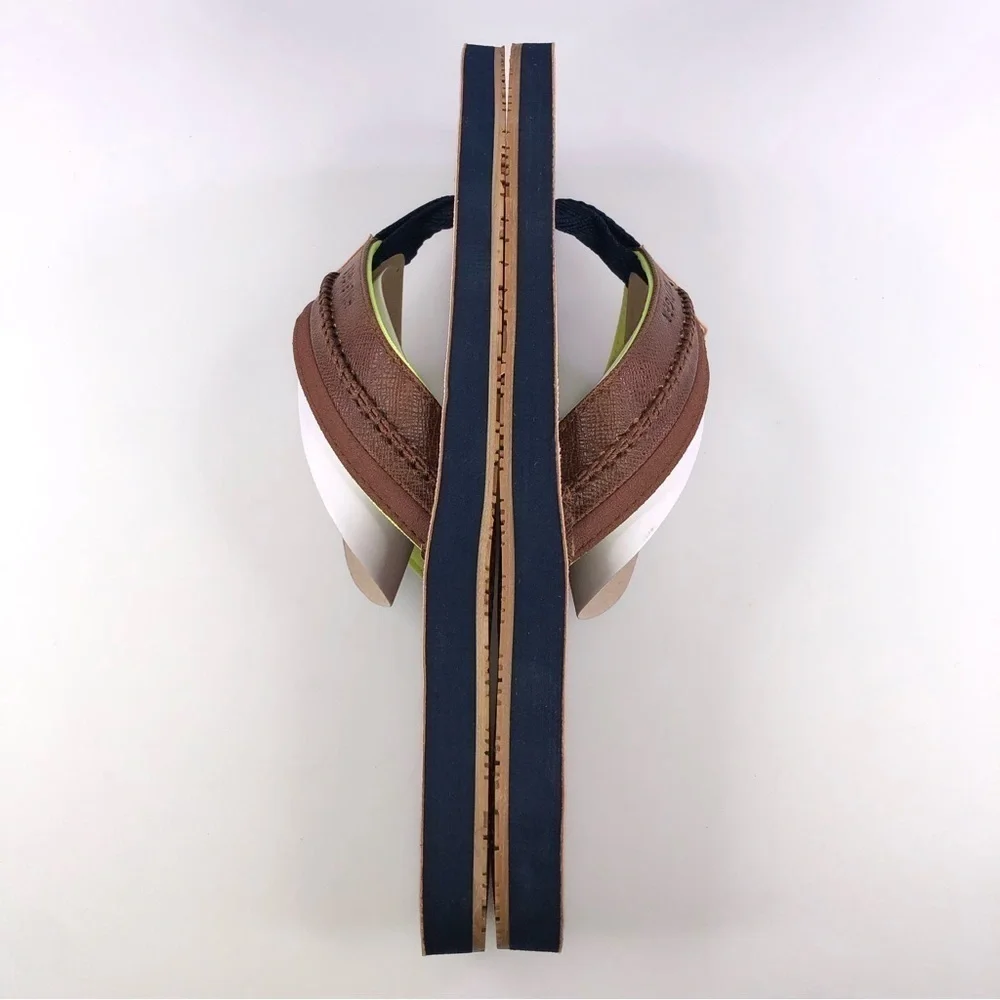Tommy Hilfiger Dembo Mens Flip Flop Sandals Size 13 Brown Stylish & Comfortable